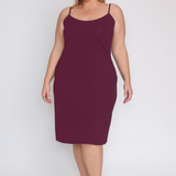 Bamboo Slip Dress in grape