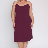 Bamboo Slip Dress in grape