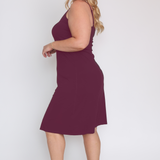 Bamboo Slip Dress in grape