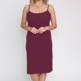 Bamboo Slip Dress in grape