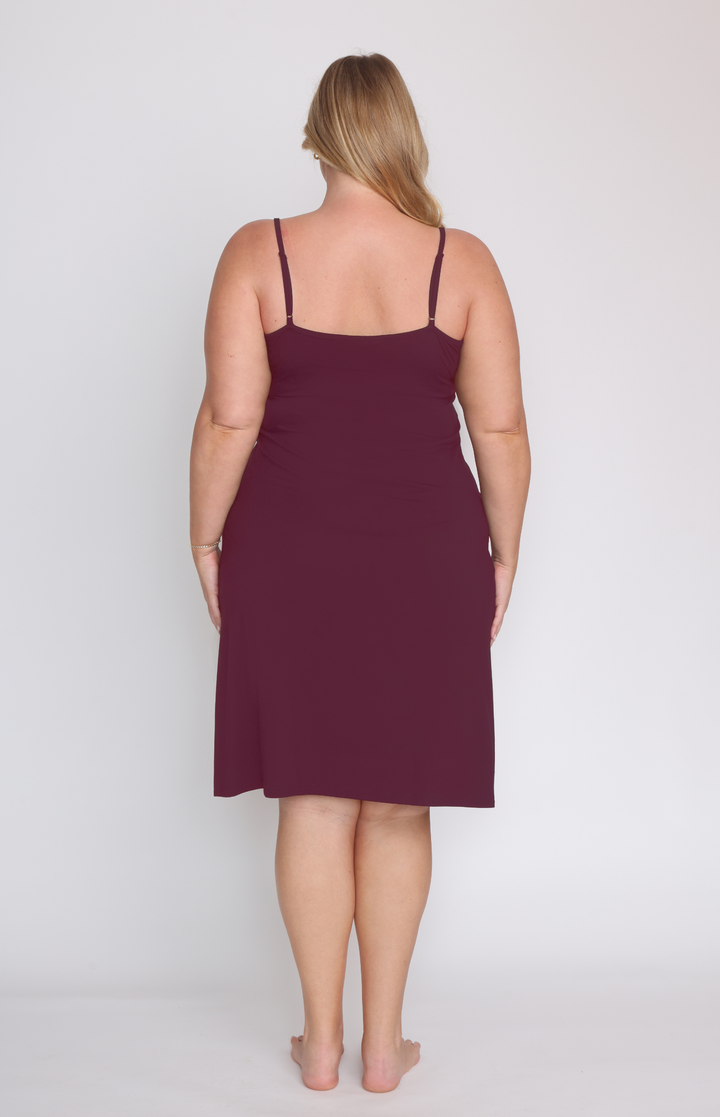 Bamboo Slip Dress in grape