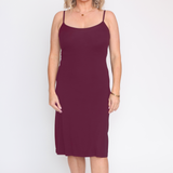 Bamboo Slip Dress in grape