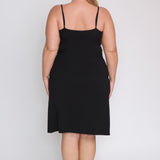 Bamboo Slip Dress in black