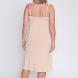 Bamboo Slip Dress in nude