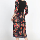 Barbados Midi Dress in now or never black