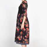 Barbados Midi Dress in now or never black