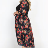 Barbados Midi Dress in now or never black
