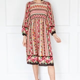 Barbados Midi Dress in charmed stripe