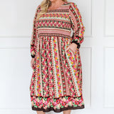 Barbados Midi Dress in charmed stripe