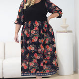 Barbados Midi Dress in now or never black