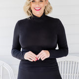 Basic Bamboo Skivvy in black