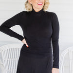 Basic Bamboo Skivvy in black – slim fit ideal for layering