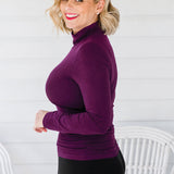 Basic Bamboo Skivvy in mulberry