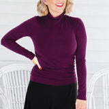 Basic Bamboo Skivvy in mulberry