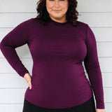 Basic Bamboo Skivvy in mulberry