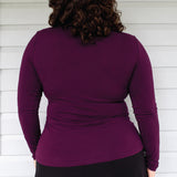 Basic Bamboo Skivvy in mulberry