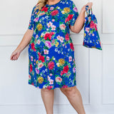 Beach Dress in kasumi cobalt