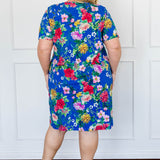 Beach Dress in kasumi cobalt