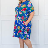 Beach Dress in kasumi cobalt