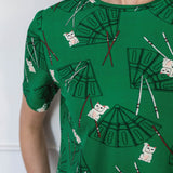 Beach Dress in lucky cat green