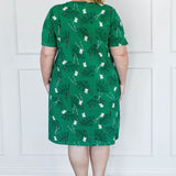 Beach Dress in lucky cat green