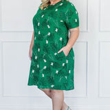 Beach Dress in lucky cat green