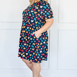 Beach Dress in rainbow hearts