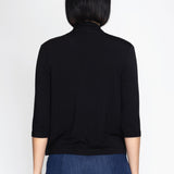 Bella Bamboo Cardie 3/4 sleeve in black