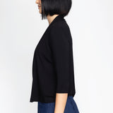 Bella Bamboo Cardie 3/4 sleeve in black