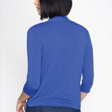 Bella Bamboo Cardie 3/4 sleeve in blue