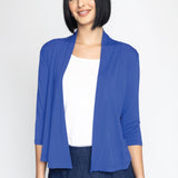 Bella Bamboo Cardie 3/4 sleeve in blue