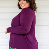 Bella Bamboo Cardie long sleeve in grape