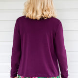 Bella Bamboo Cardie long sleeve in grape