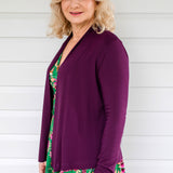 Bella Bamboo Cardie long sleeve in grape