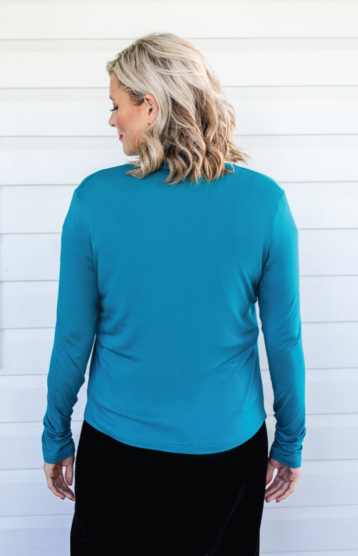 Bella Bamboo Cardie long sleeve in jewel