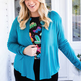 Bella Bamboo Cardie long sleeve in jewel