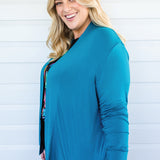 Bella Bamboo Cardie long sleeve in jewel