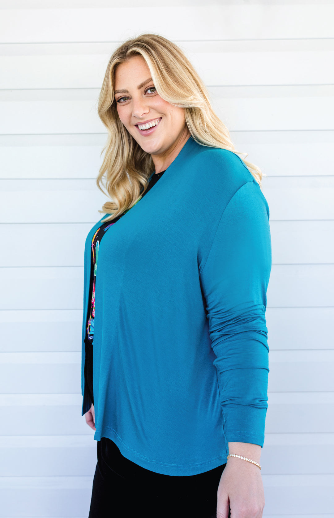 Bella Bamboo Cardie long sleeve in jewel