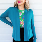 Bella Bamboo Cardie long sleeve in jewel