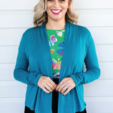 Bella Bamboo Cardie long sleeve in jewel