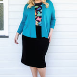 Bella Bamboo Cardie long sleeve in jewel