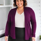 Bella Bamboo Cardie long sleeve in mulberry