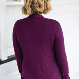 Bella Bamboo Cardie long sleeve in mulberry