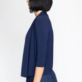 Bella Bamboo Cardie 3/4 sleeve in navy