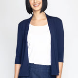 Bella Bamboo Cardie 3/4 sleeve in navy