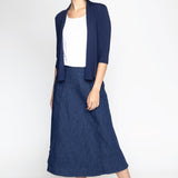 Bella Bamboo Cardie 3/4 sleeve in navy