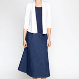 Bella Bamboo Cardie 3/4 sleeve in vanilla