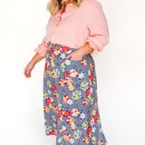 Bella Skirt in peach blossoms