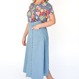 Bella Skirt in light denim