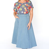 Bella Skirt in light denim